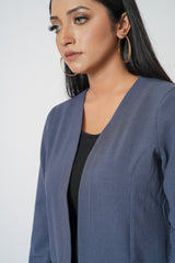 Straight Fit Blazer-Cut Bolero Top