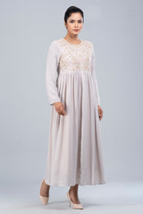 Full-Sleeve Georgette Long Dress