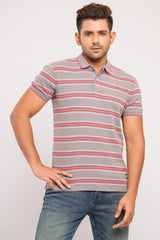 Relaxed Fit Honeycomb Fabric Polo Shirt