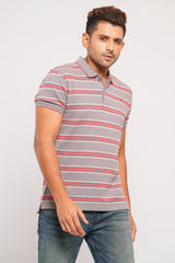 Relaxed Fit Honeycomb Fabric Polo Shirt