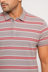 Relaxed Fit Honeycomb Fabric Polo Shirt