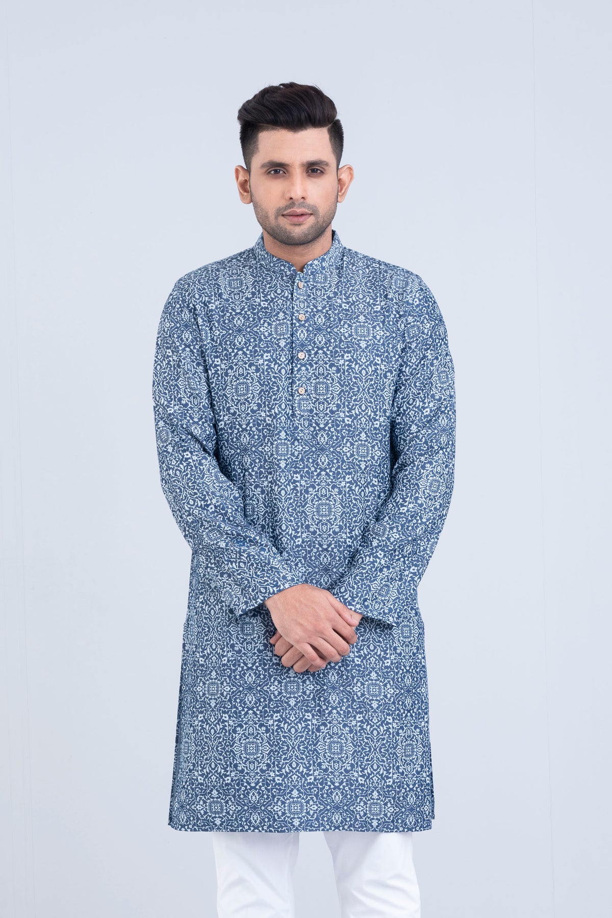 Regular Fit Tencel Denim Panjabi