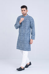 Regular Fit Tencel Denim Panjabi