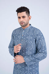 Regular Fit Tencel Denim Panjabi