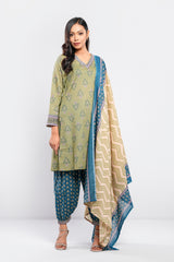 Printed Three-Piece Lawn Salwar Kameez Suit