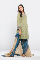 Printed Three-Piece Lawn Salwar Kameez Suit