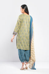 Printed Three-Piece Lawn Salwar Kameez Suit