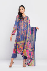 Digital Printed Three-Piece Lawn Salwar Kameez