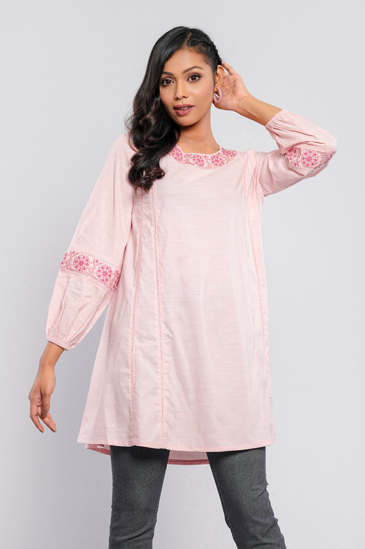 Short-Length Cotton Viscose Ethnic Kurti