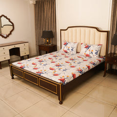 Bedsheets- White Floral (King Size)