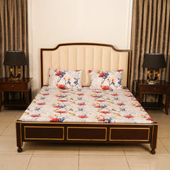 Bedsheets- White Floral (King Size)