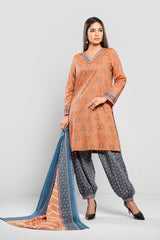 Printed Three-Piece Lawn Salwar Kameez Suit