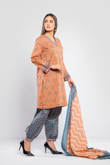 Printed Three-Piece Lawn Salwar Kameez Suit