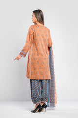 Printed Three-Piece Lawn Salwar Kameez Suit