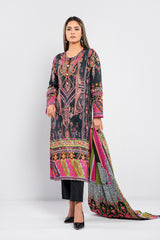 Digital Printed Three-Piece Lawn Salwar Kameez