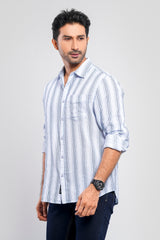 Regular Fit Striped Casual Cotton Shirt