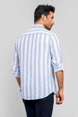 Regular Fit Striped Casual Cotton Shirt