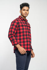 Regular Fit Cotton Checkered Casual Shirt