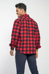 Regular Fit Cotton Checkered Casual Shirt