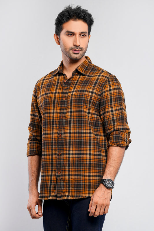 Regular Fit Checkered Casual Shirt