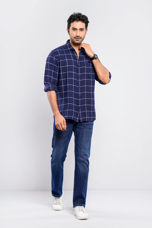 Regular Fit Checkered Casual Cotton Shirt