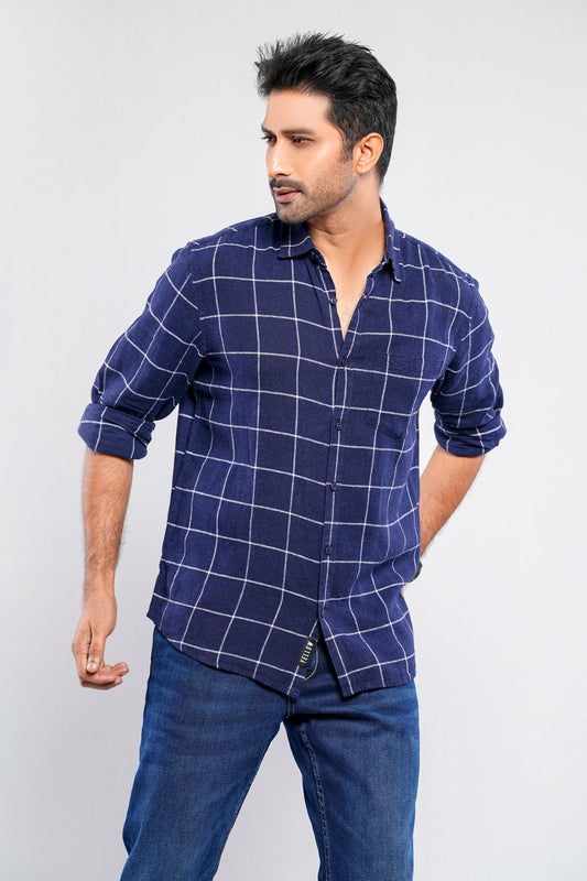 Regular Fit Checkered Casual Cotton Shirt