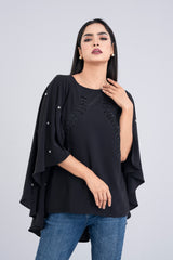 Cape-Style Georgette Fashion Top