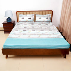 Kids Bedsheet- Zeebra Whal (King Size)