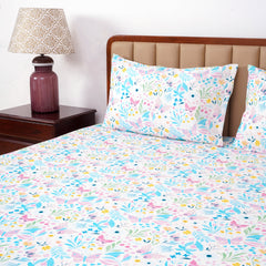 Kids Bedsheet-Pink Butterfly (King size)