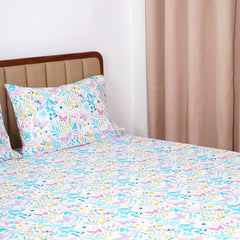 Kids Bedsheet-Pink Butterfly (King size)