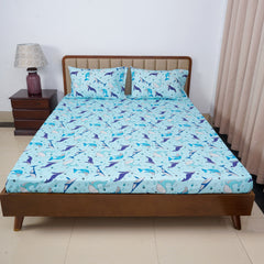 Kids Bedsheet-Icy Whales (King Size)