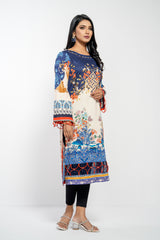 Long-Length Digital Printed Lawn Kurta - One Piece