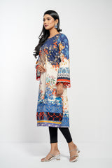 Long-Length Digital Printed Lawn Kurta - One Piece