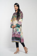 Long-Length Digital Printed Lawn Kurta - One Piece