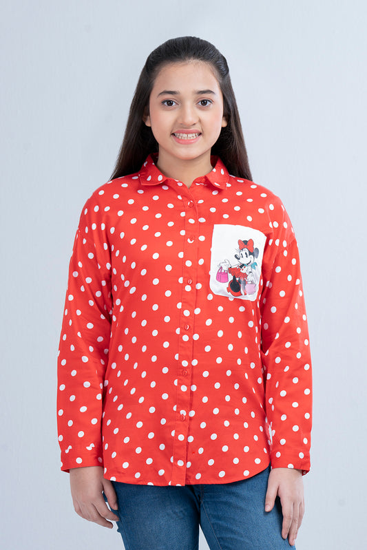 Junior Girls Casual Shirt (10-14 Years) - Disney