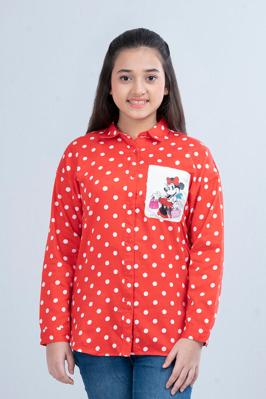 Junior Girls Casual Shirt (10-14 Years) - Disney