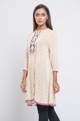 'Minnie Mouse' Printed and Embroidered Ethnic Kurti - Disney