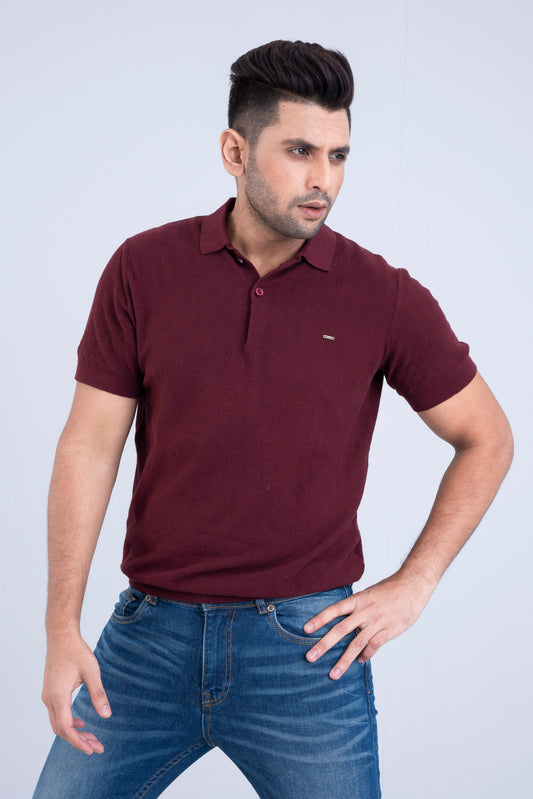 Relaxed Fit Knitted Polo Shirt