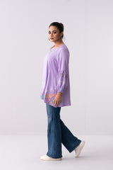 Relaxed Fit Satin Fashion Top