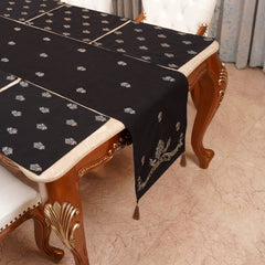 Table Runner - Black EMB (14x45 Inch)