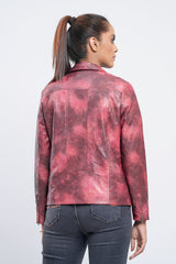 Biker-Style PU Leather Jacket