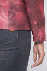 Biker-Style PU Leather Jacket