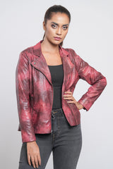 Biker-Style PU Leather Jacket