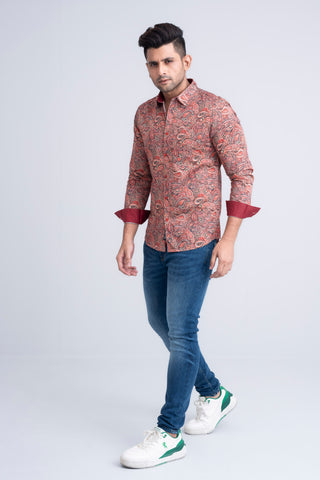 Men's All-Over Printed Casual Shirt