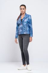 Biker-Style PU Leather Jacket