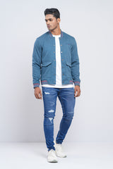 Interlock Knit Bomber Jacket