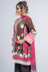 Ready-to-Wear Three Piece Lawn with Chiffon Dupatta