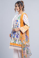 Ready-to-Wear Three Piece Lawn with Chiffon Dupatta