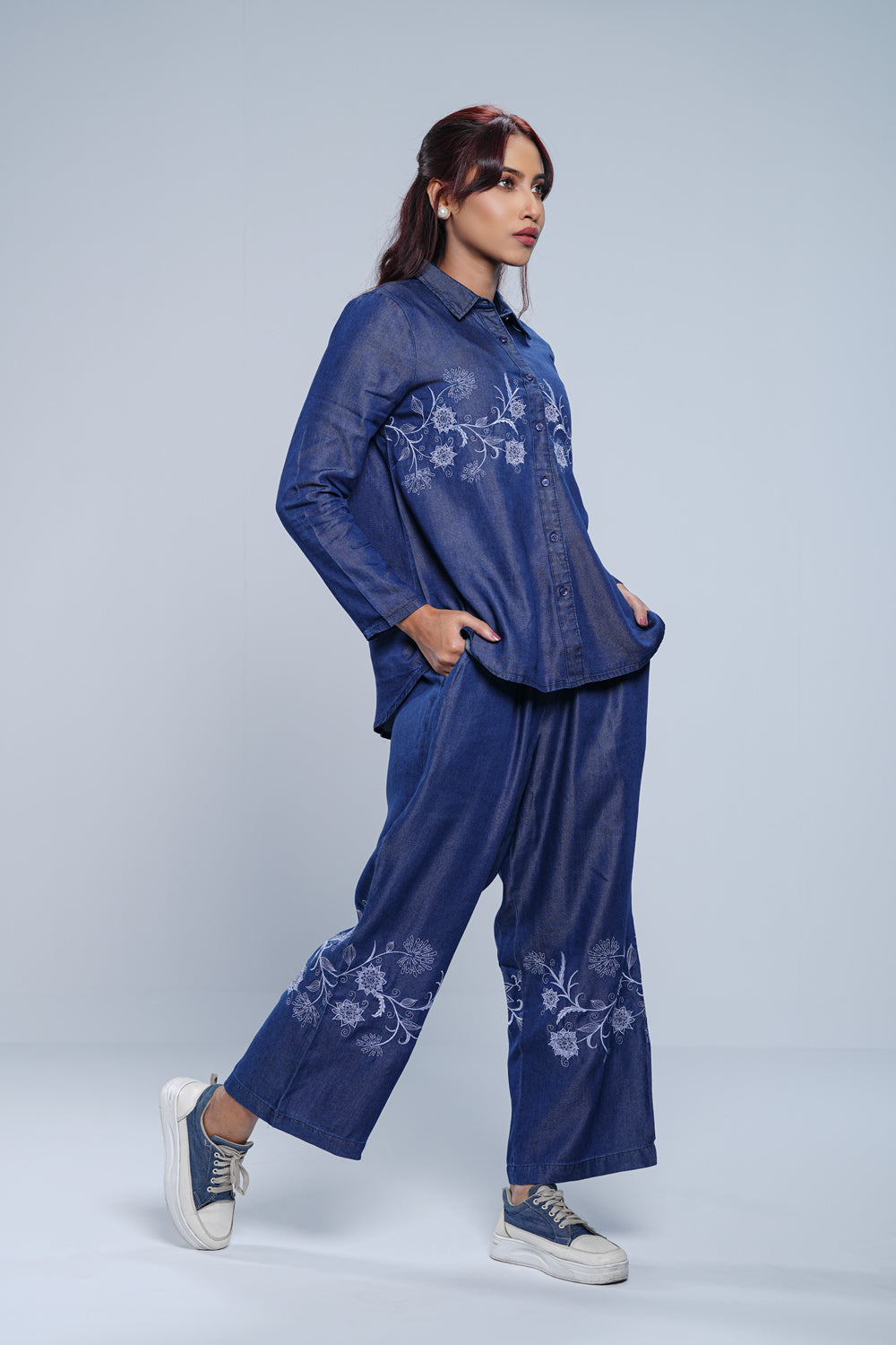 Light Denim Co-Ord Fashion Set - Mystika