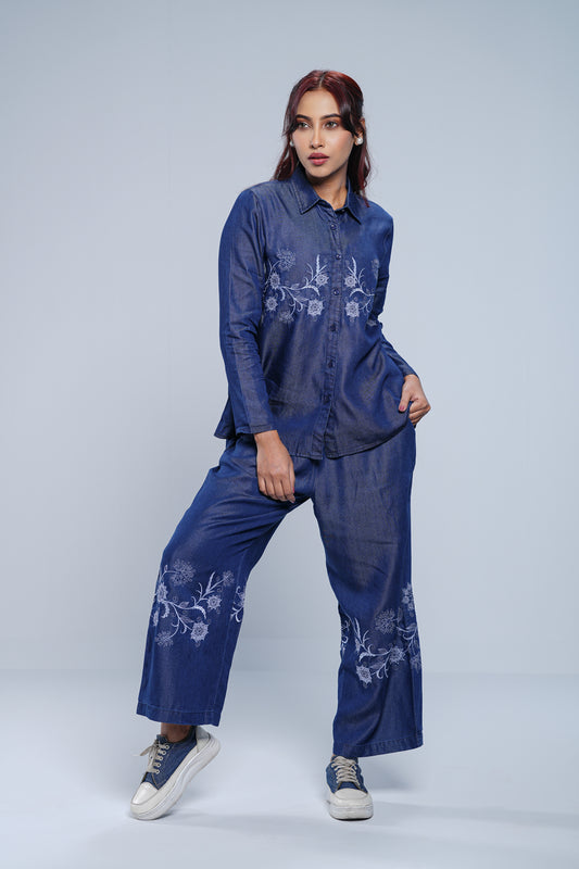 Light Denim Co-Ord Fashion Set - Mystika